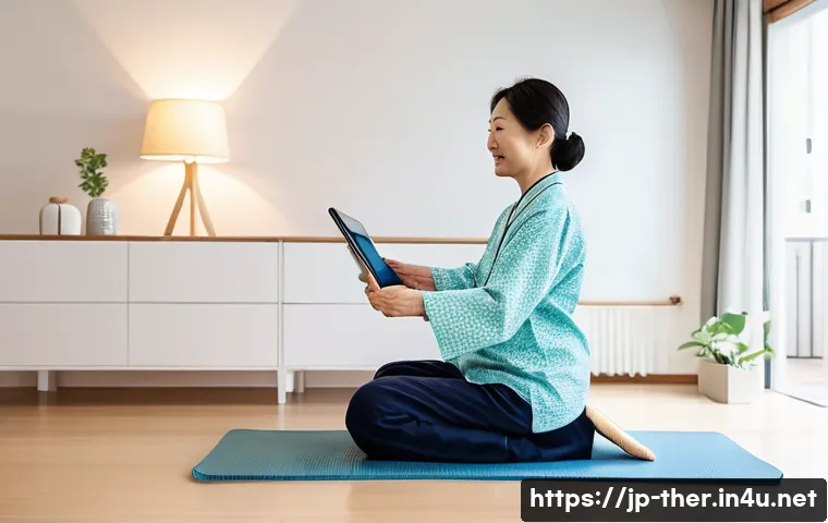 물리치료사의 실무 환경 변화 - **Community-Focused Home Rehabilitation with Digital Integration:**
    A warm and empathetic Japane...